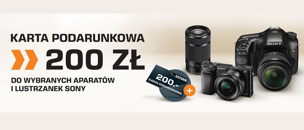 Aparaty SONY w promocji - w prezencie karta podarunkowe na kolejne zakupy!