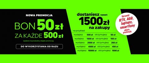 Promocja "50 zł za 500 zł" w NEONET