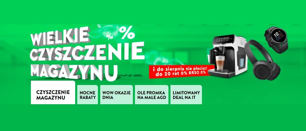 Promocja WIELKIE CZYSZCZENIE MAGAZYNU w Ole Ole - kup jeszcze taniej wybrane RTV!