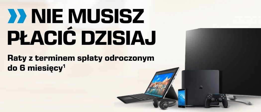 Darmowe raty i odroczony termin spłaty w SATURN!