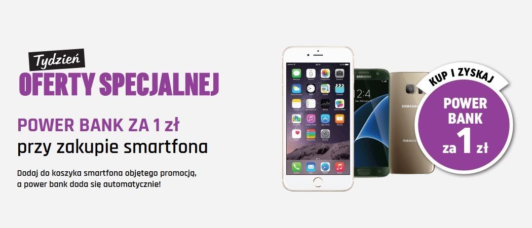 Promocja na smartfony w NEONET - power bank gratis!