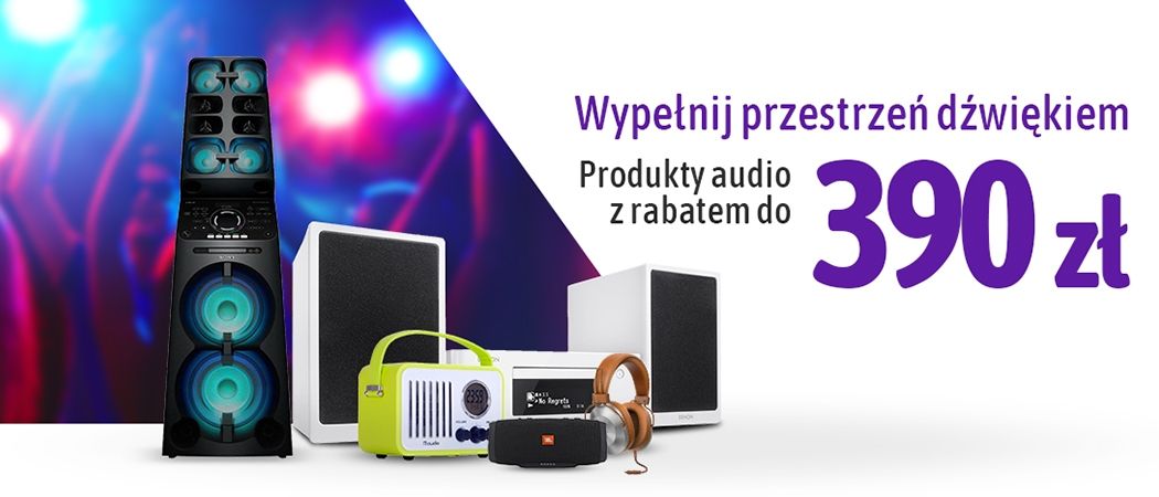 Kup promocyjne audio, jak np. soundbar czy wieża nawet do 390 zł taniej w promocji Neo24!