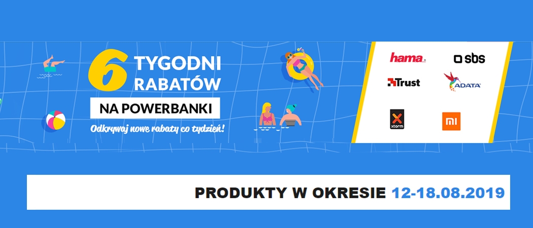 Promocja "6 tygodni rabat&oacute;w na powerbanki" w RTV EURO AGD - kup wybrany powerbank i odbierz dodatkowy rabat!