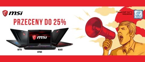 Promocja na laptopy MSI w Media Markt