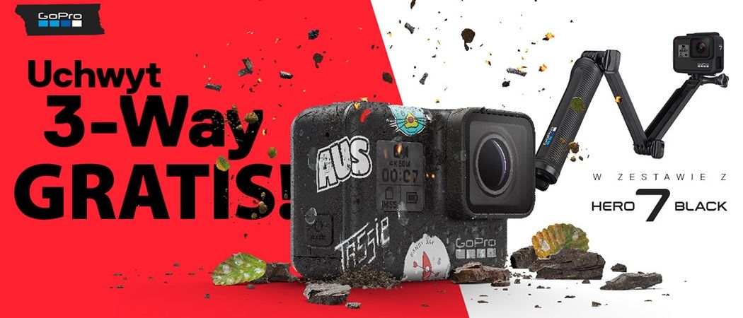 Kup wybraną kamerę sportową GOPRO HERO7 i zyskaj uchwyt w prezencie!
