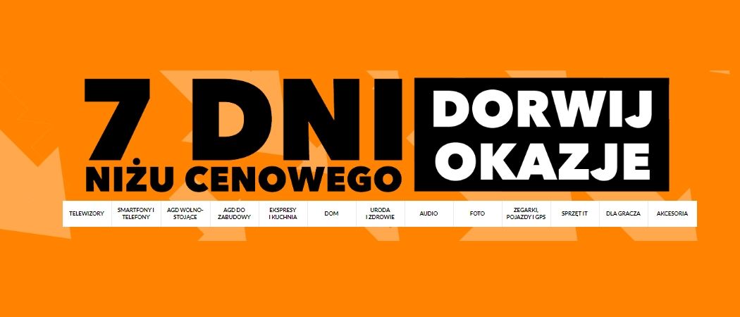 Promocja 7 DNI NIŻU CENOWEGO w RTV EURO AGD - kup jeszcze taniej wybrane RTV!