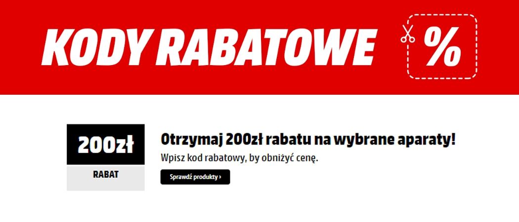 Promocja na aparaty w Media Markt - kup promocyjny aparat taniej z kodem rabatowym!