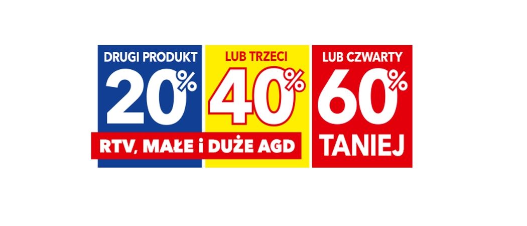 Promocja w RTV EURO AGD - kup minimum 2 sprzęty i odbierz nawet do 60% zniżki na jeden z nich!