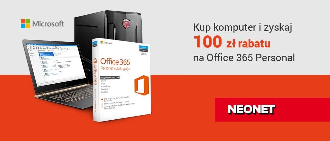 Promocja na laptopy - odbierz rabat na OFFCE 365!
