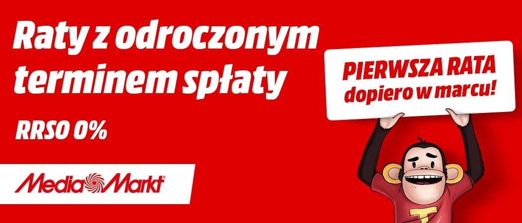 Weź telewizor, laptop i sprzęt na darmowe raty ze spłatą w marcu w Media Markt!