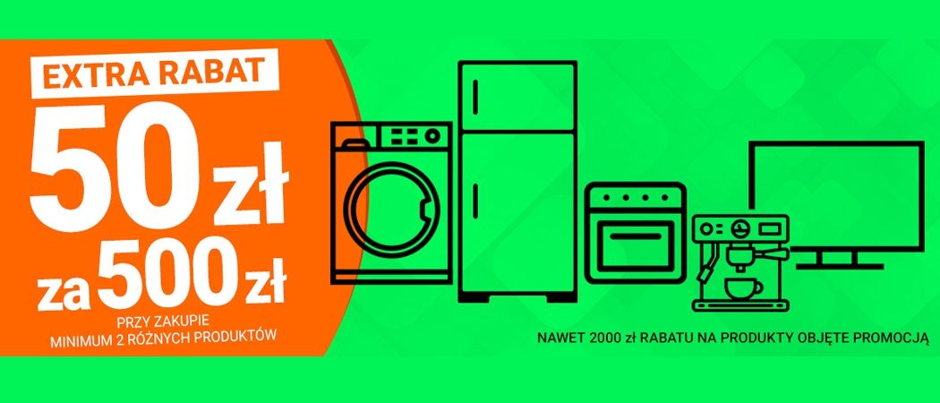 Promocja EXTRA RABAT w Avans - kup wybrane RTV i zyskaj 50 zł rabatu za każde wydane 500 zł!