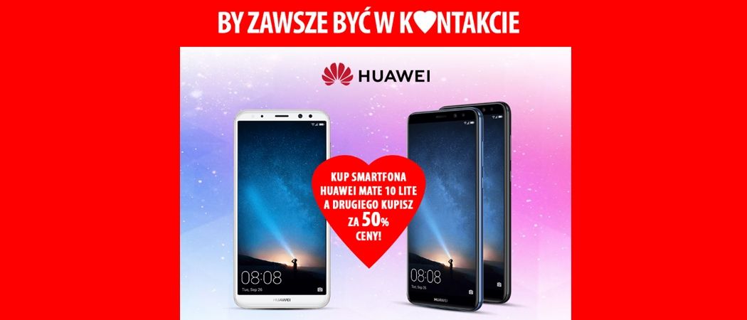 Promocja HUAWEI "By zawsze być w kontakcie" - kup promocyjny smartfon i odbierz 50% rabatu na drugi smartfon!