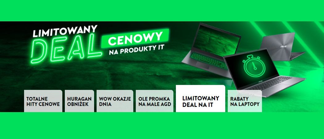 Promocja LIMITOWANY DEAL CENOWY w Ole Ole - kup jeszcze taniej promocyjny laptop!