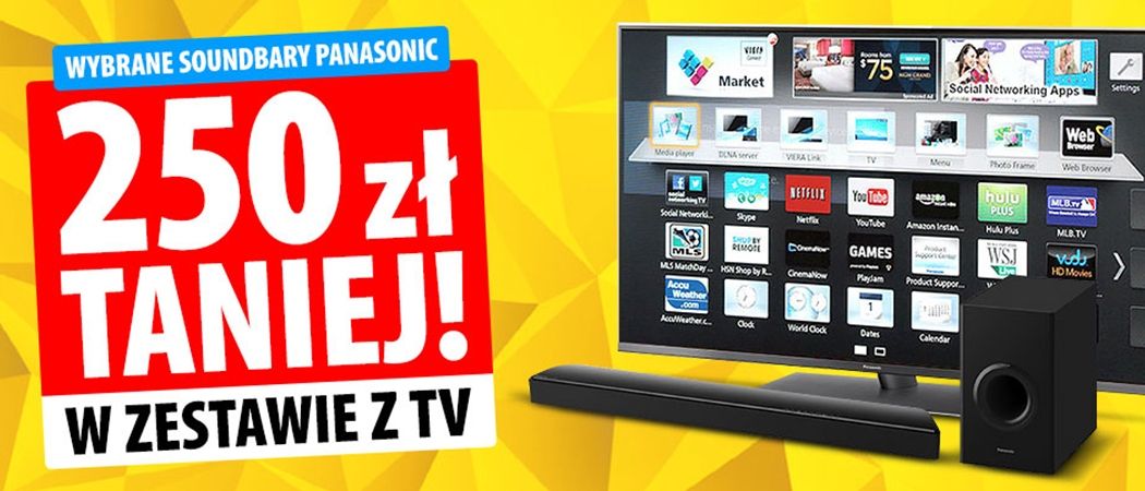 Promocja w Media Expert - kup soundbar Panasonic w zestawie z telewizorem 250 zł taniej!