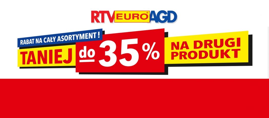 Kup minimum 2 sprzęty z rabatem do 35% na jeden z nich w sklepach RTV EURO AGD!