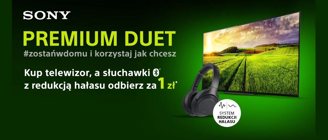 Promocja SONY w Media Expert - kup promocyjny telewizor i zyskaj słuchawki w prezencie za 1 zł!