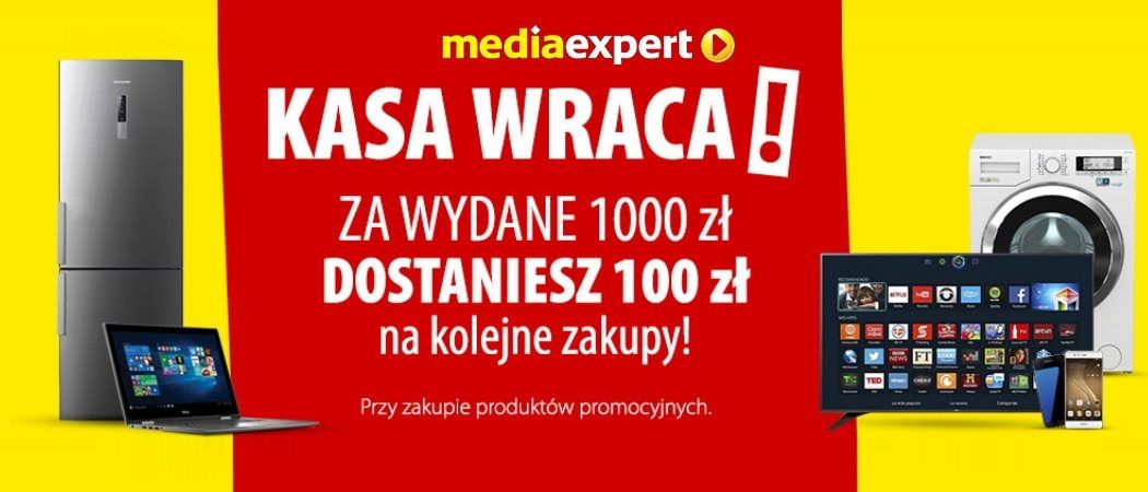Promocja Media Expert na tańszy sprzęt i zwrot kasy w bonach!