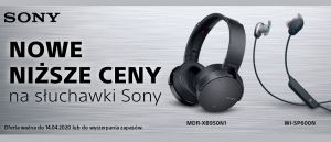 Promocja na słuchawki SONY w Media Markt