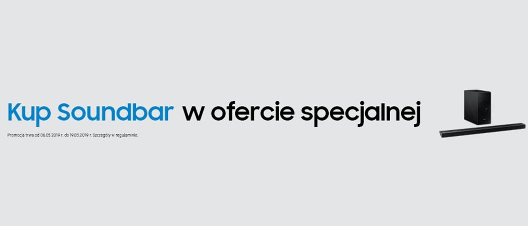 Kup soundbar SAMSUNG objęty promocją i odbierz dodatkowy rabat w promocji RTV EURO AGD!