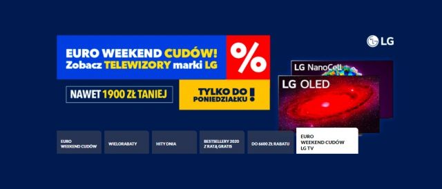 Promocja EURO WEEKEND CUD&Oacute;W  NA TELEWIZORY w RTV EURO AGD