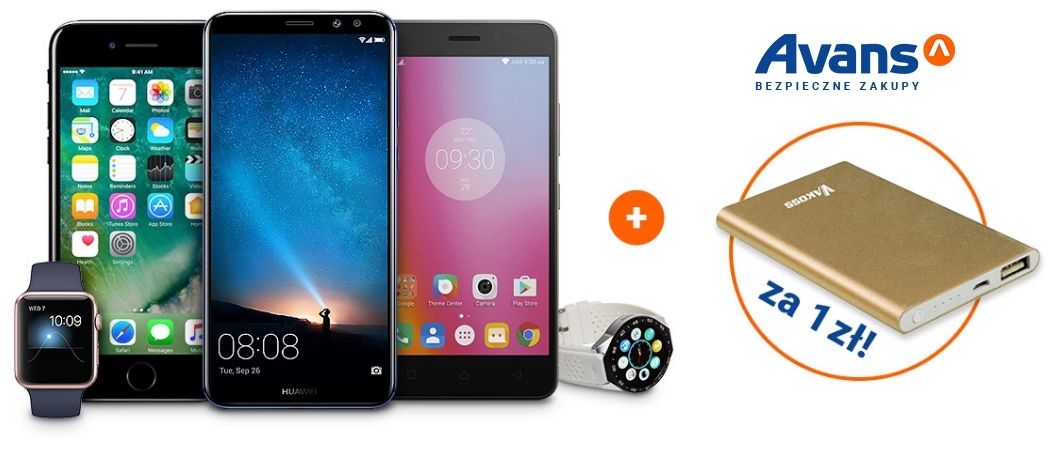 Kup smartfon lub smartwatch i odbierz powerbank w prezencie od AVANS!