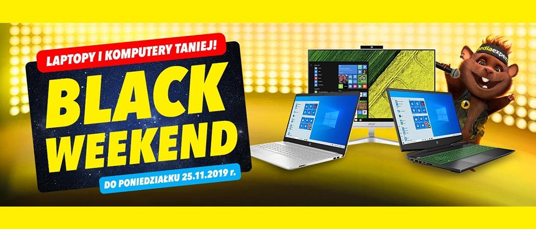 Promocja "Black weekend" w Media Expert - kup promocyjny laptop lub komputer i zyskaj dodatkowy rabat!