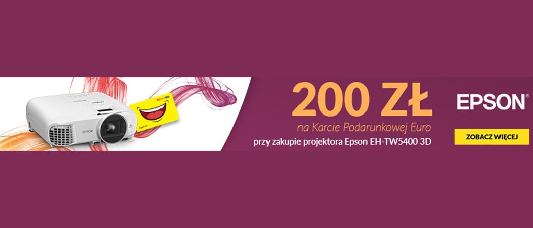 Promocja w RTV EURO AGD - kup projektor EPSON i odbierz 200 zł na karcie podarunkowej!