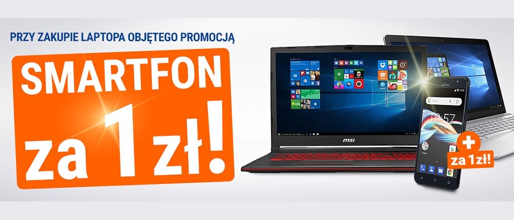 Przy zakupie laptopa objętego promocją smartfon za 1 zł w promocji Avans!