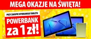 Promocja na tablet z powerbankiem za 1 zł w Media Expert