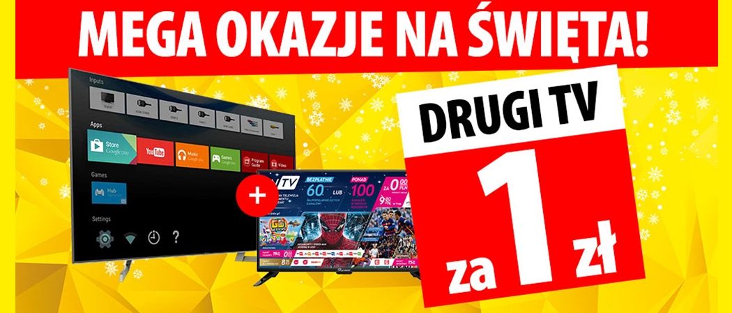 Promocja w Media Expert - kup promocyjny telewizor i zyskaj drugi telewizor za 1 zł!