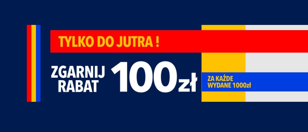 Promocja ZGARNIJ RABAT w RTV EURO AGD - kup wybrane RTV i zyskaj 100 zł rabatu za każde wydane 1000 zł!