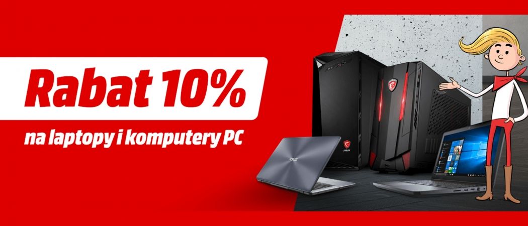 Rabaty na laptopy i komputery w promocji Media Markt - nawet 10% taniej!