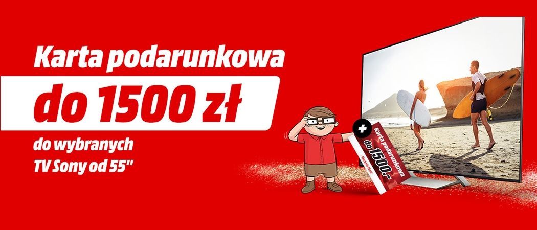 Telewizory SONY w promocji z kartą podarunkową gratis w Media Markt!