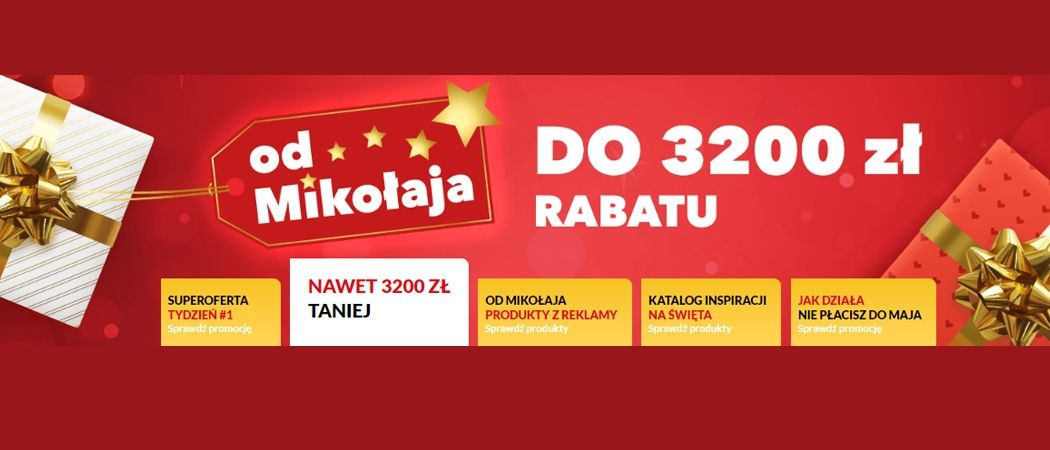 Kup wybrane sprzęty i zyskaj nawet do 3200 zł rabatu w promocji "Od Mikołaja" w RTV EURO AGD!