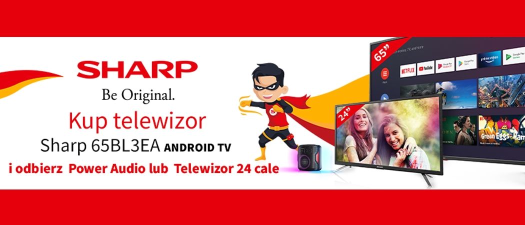 Promocja SHARP - kup wybrany telewizor i odbierz drugi telewizor lub zestaw muzyczny w prezencie!