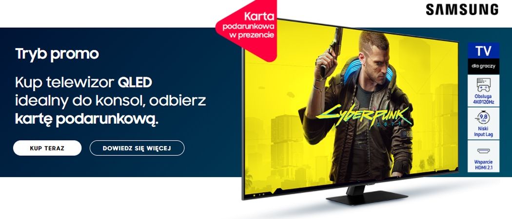 Promocja SAMSUNG w RTV EURO AGD - kup wybrany telewizor i odbierz nawet do 1200 zł na karcie podarunkowej!