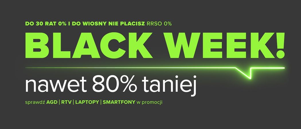 Promocja BLACK WEEK w Neonet - kup wybrane RTV nawet do 80% taniej z kodem rabatowym!