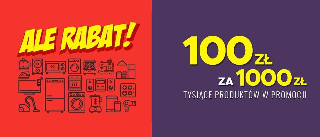 Promocja ALE RABAT w Neo24 - kup wybrane RTV i zyskaj 100 zł rabatu za każde wydane 1000 zł!
