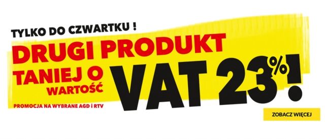 Promocja "Taniej nawet o VAT" w RTV EURO AGD