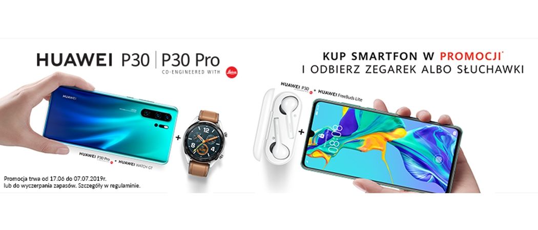 Kup promocyjny smartfon HUAWEI i odbierz zegarek lub słuchawki w prezencie!