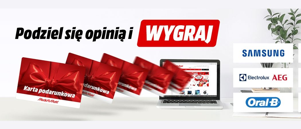 "Konkurs opinii" w Media Markt - kup promocyjny sprzęt, napisz opinię i wygraj nawet do 500 zł na karcie podarunkowej!
