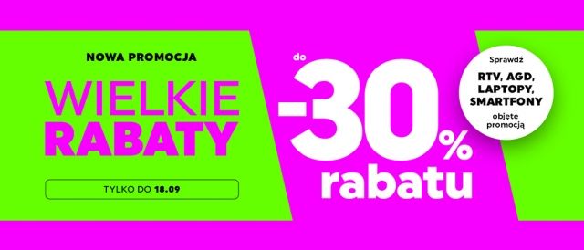 Promocja "Wielkie rabaty" w NEONET