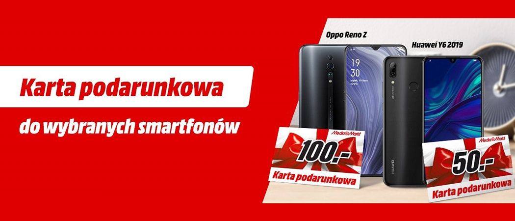 Kup promocyjny smartfon i odbierz do 100 zł na karcie podarunkowej w promocji Media Markt!
