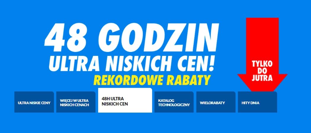 Promocja 48H ULTRA NISKICH CEN w RTV EURO AGD - kup taniej promocyjne RTV!