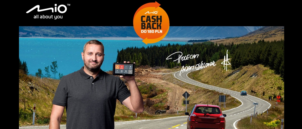 Promocja MIO Cashback - kup sprzęt marki MIO i odbierz nawet do 180 zł zwrotu!