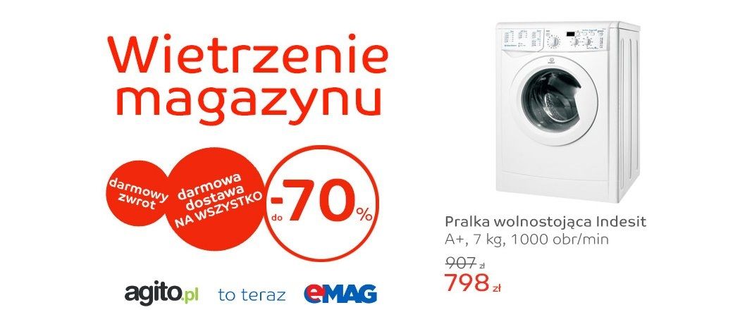 Wietrzenie magazynu eMAG - kup RTV do 70% taniej z darmową dostawą!