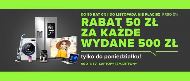 Promocja RABAT 50 ZŁ ZA 500 ZŁ w Neonet 