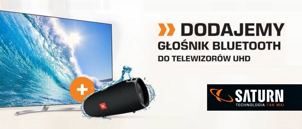 Promocja na telewizory UHD w Saturn - głosnik bluetooth gratis!
