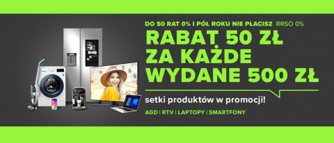 Promocja RABAT 50 ZŁ ZA 500 ZŁ w Neonet 