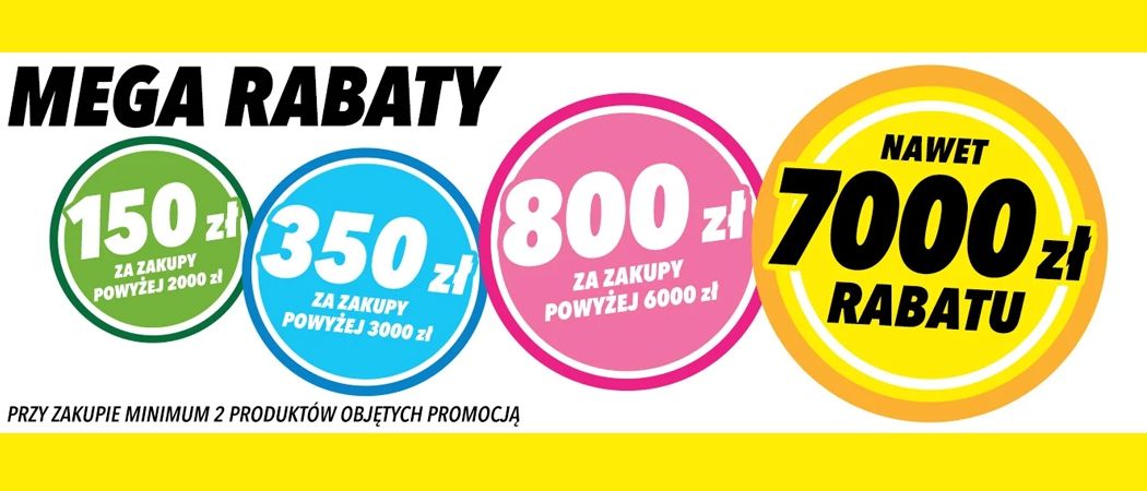 Promocja MEGA RABATY w Media Expert - kup wybrany zestaw RTV taniej z kodem rabatowym!